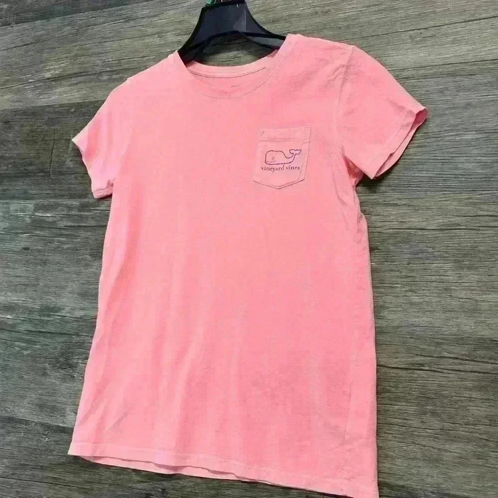 Vineyard Vines Kids Girls Pink T-Shirt Size Large 14 - Picture 1 of 3